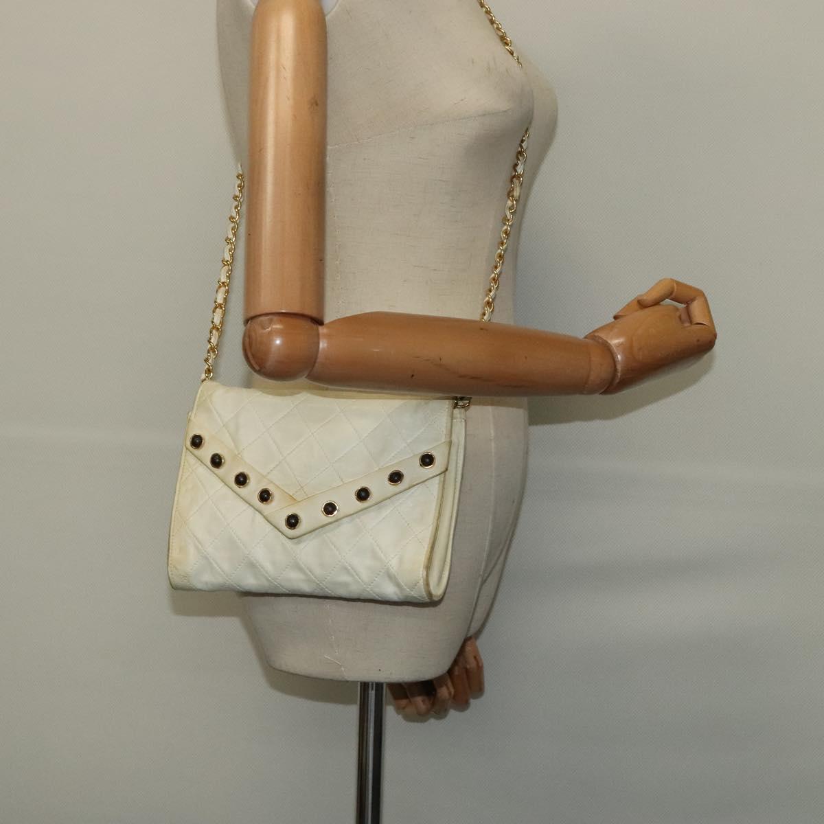 Chanel, White, Leather, shoulder