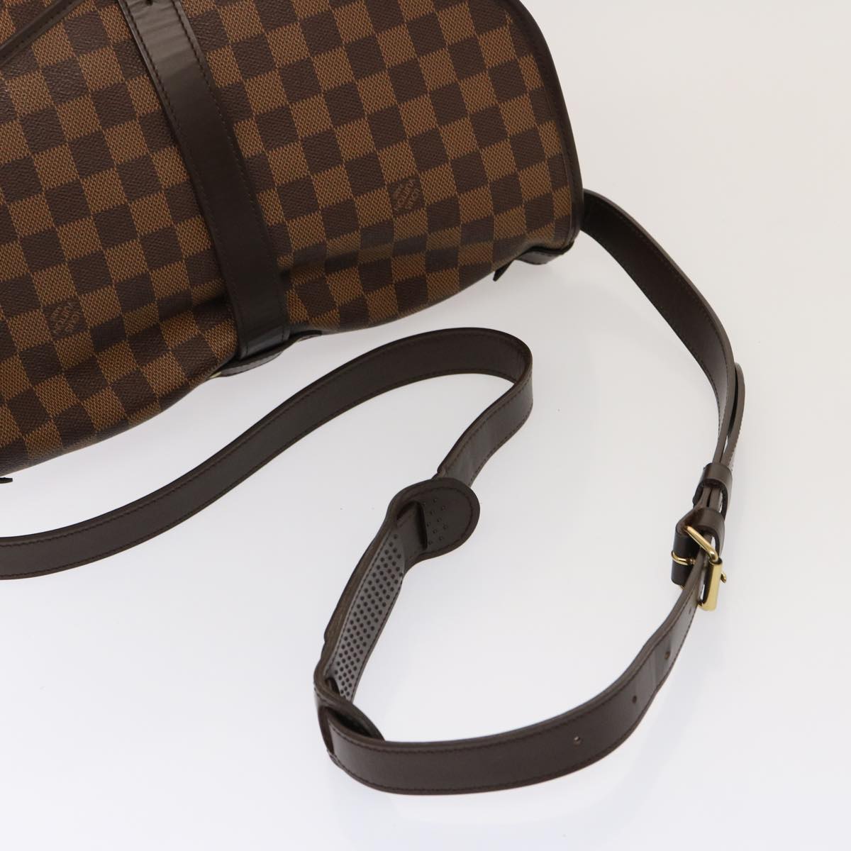 Louis Vuitton Saumur 35, Brown, Canvas, shoulder