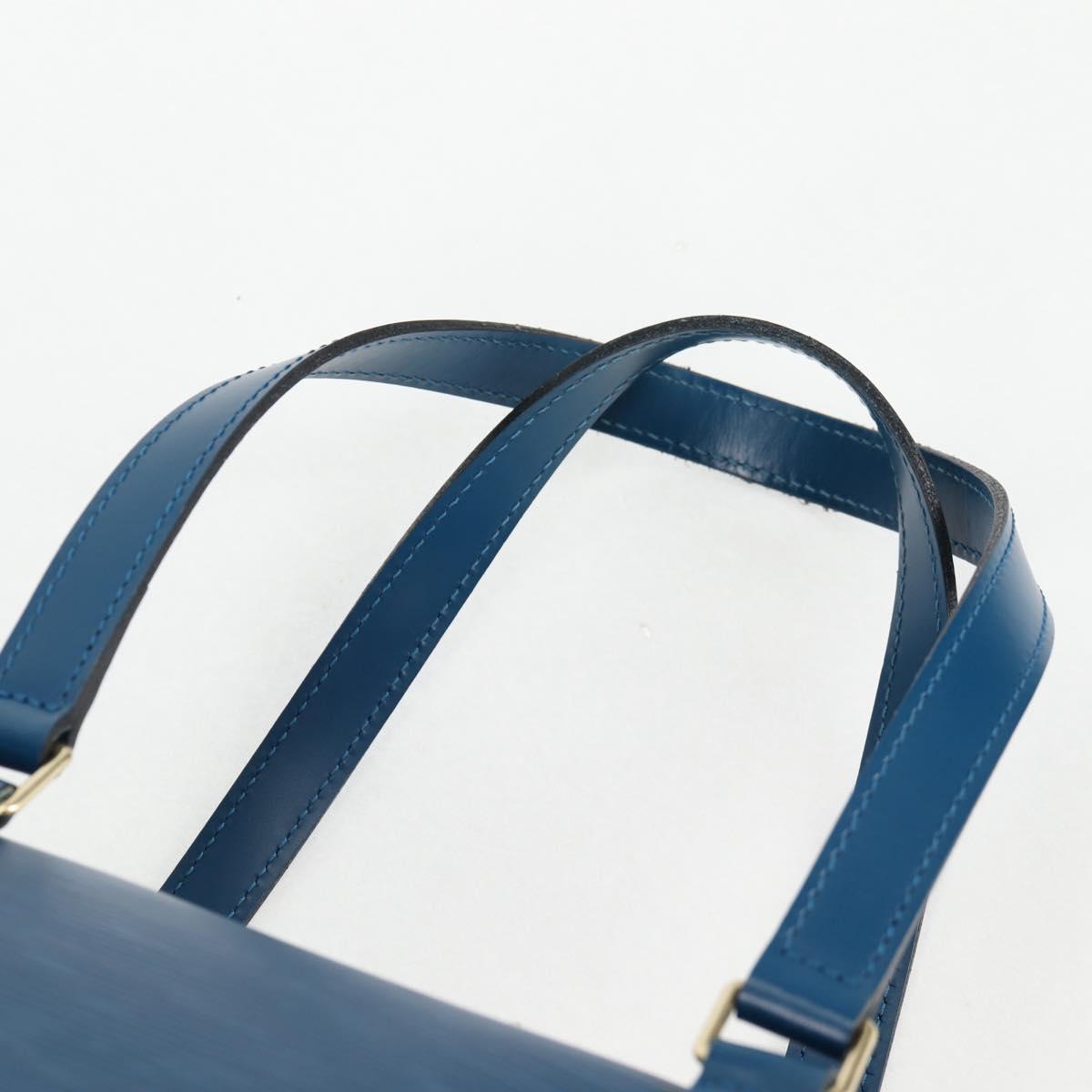 Louis Vuitton Soufflot, Blue, Leather, handbag