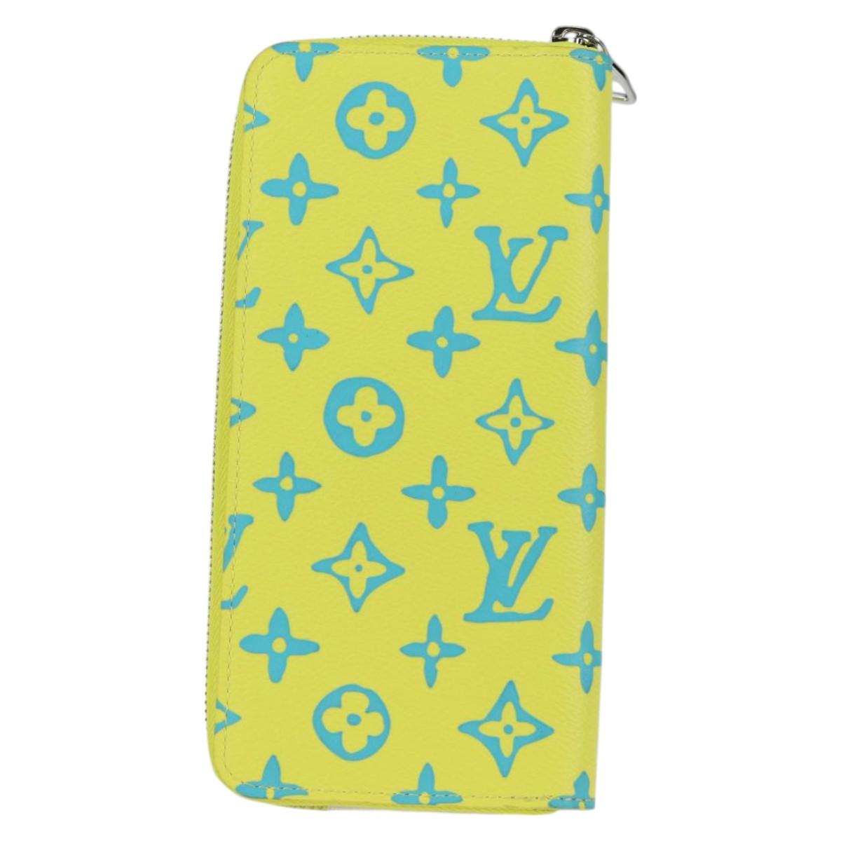 Louis Vuitton Zippy Wallet Vertical, Yellow, Canvas, wallet