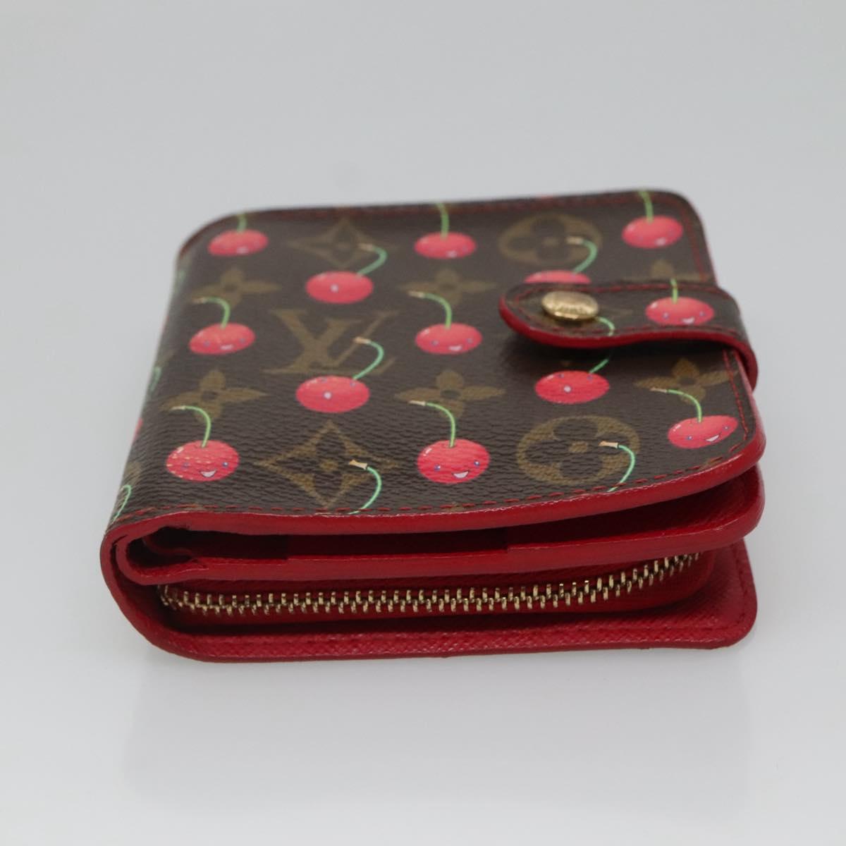 Louis Vuitton Compact zip, Brown, Canvas, wallet