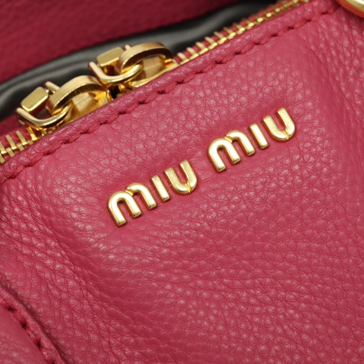 Miu Miu Vitello, Pink, Leather, handbag