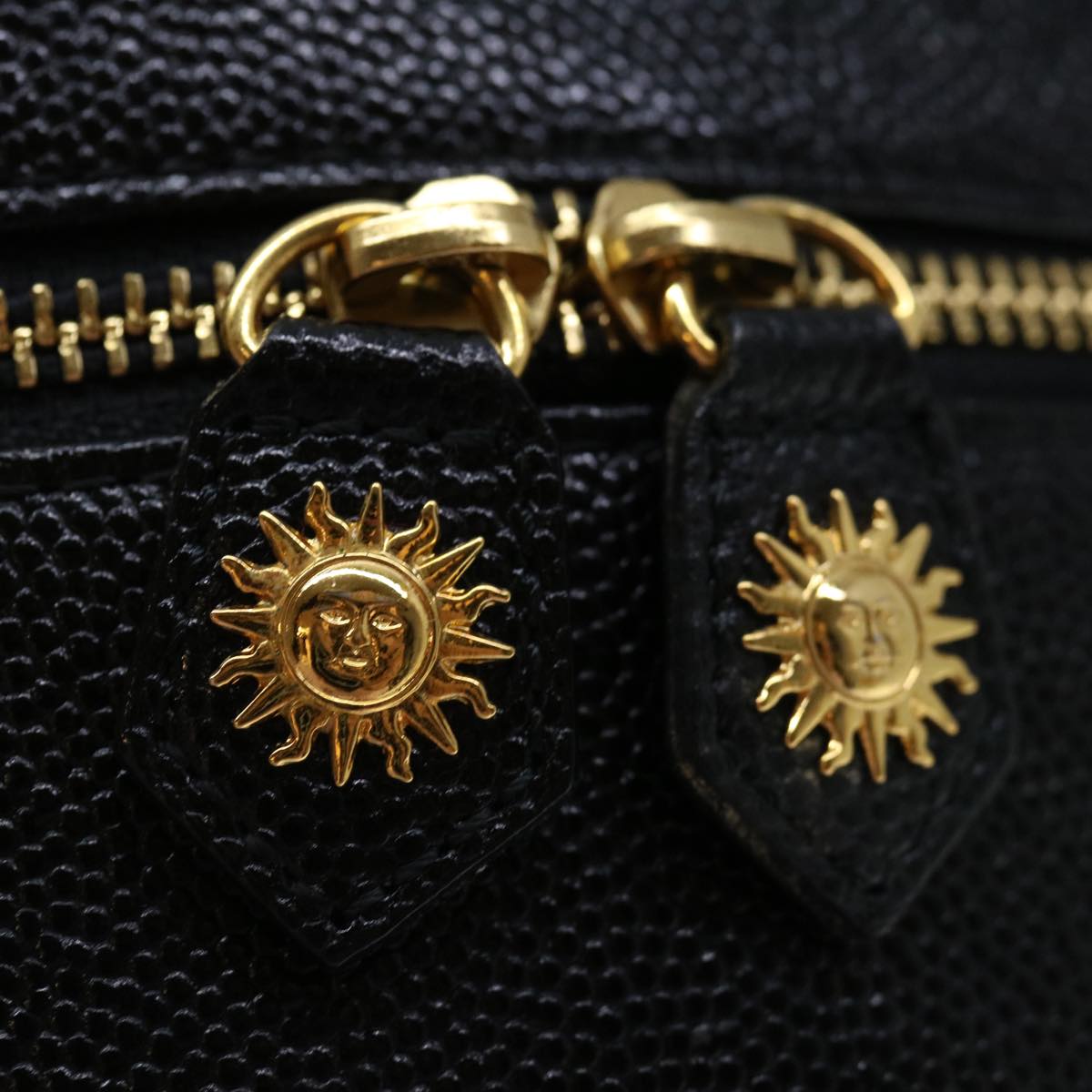 Versace Vanity, Black, Leather, handbag