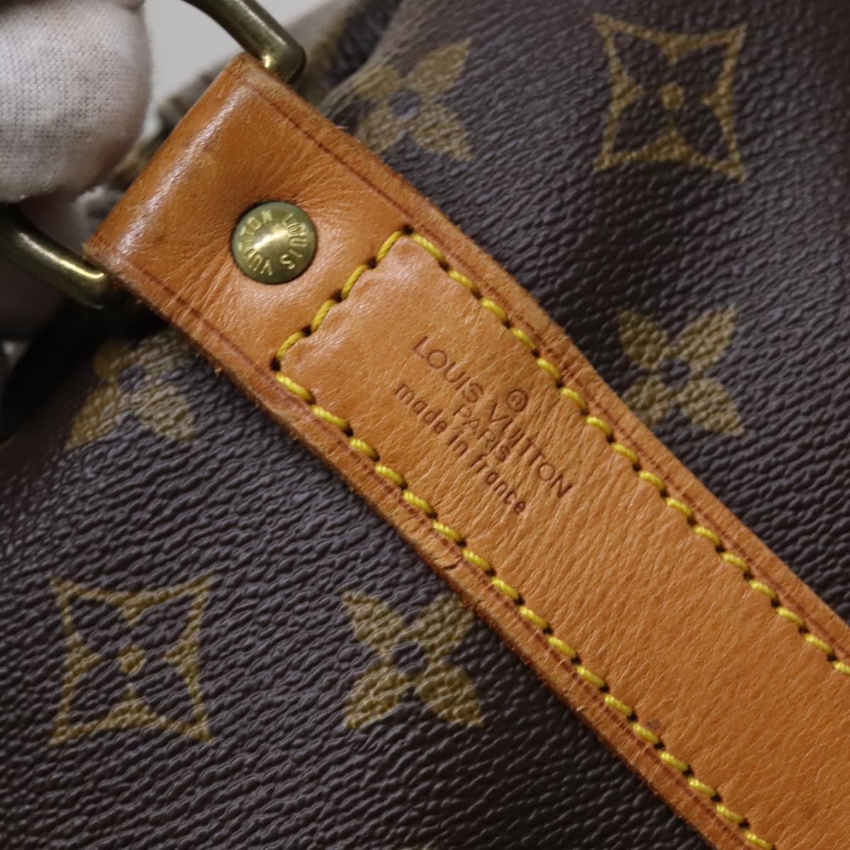 Louis Vuitton Keepall Bandoulière 60, Brown, Canvas, travel