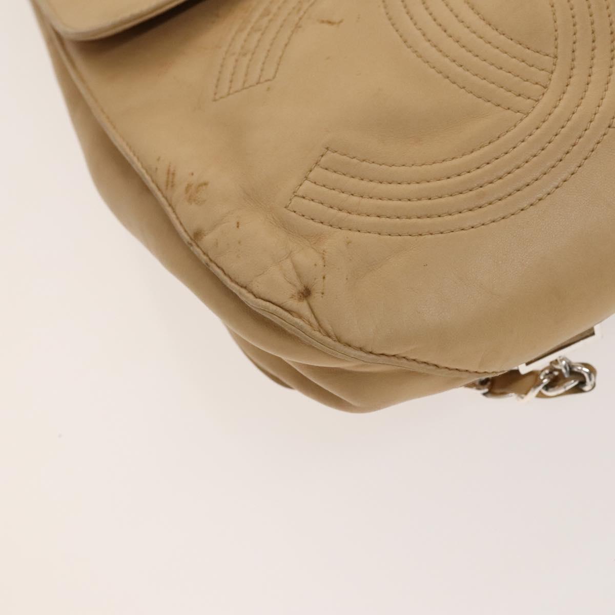 Chanel Cc, Beige, Leather, backpack