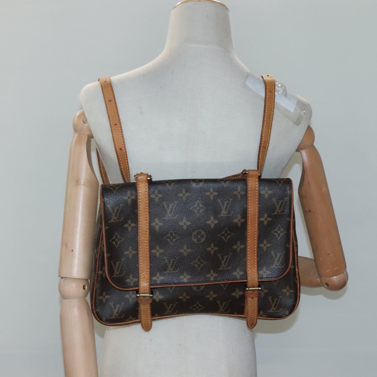 Louis Vuitton Marelle, Brown, Canvas, backpack