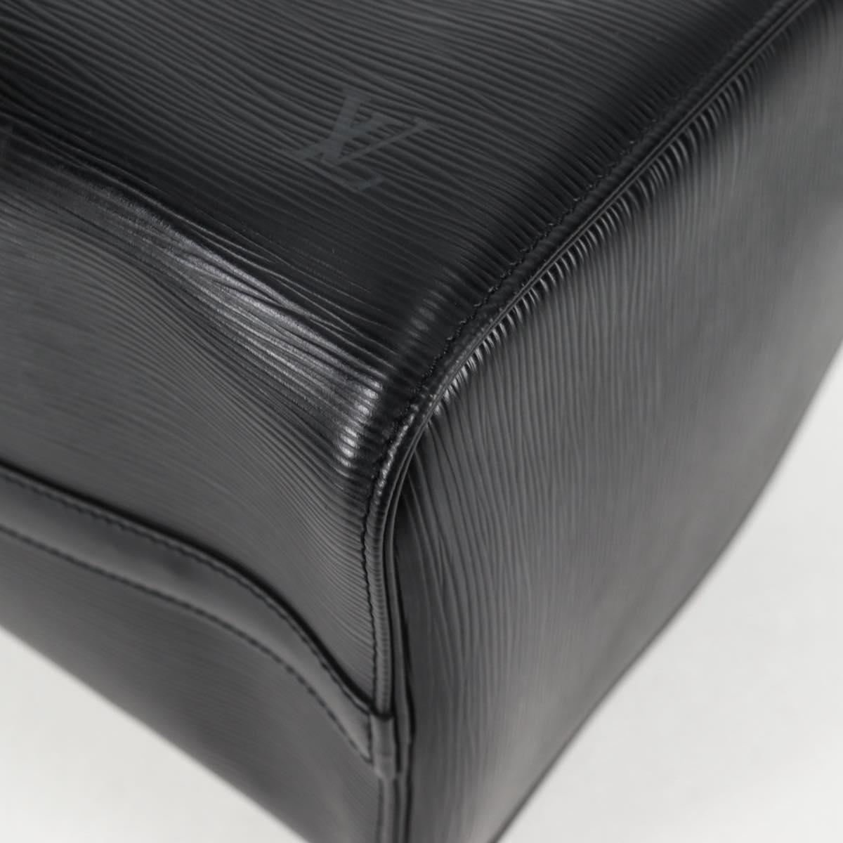 Louis Vuitton Speedy, Black, Leather, handbag