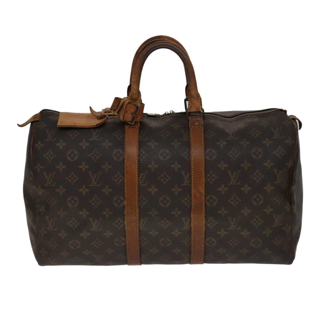 Louis Vuitton Keepall 45, Brown, Canvas, travel
