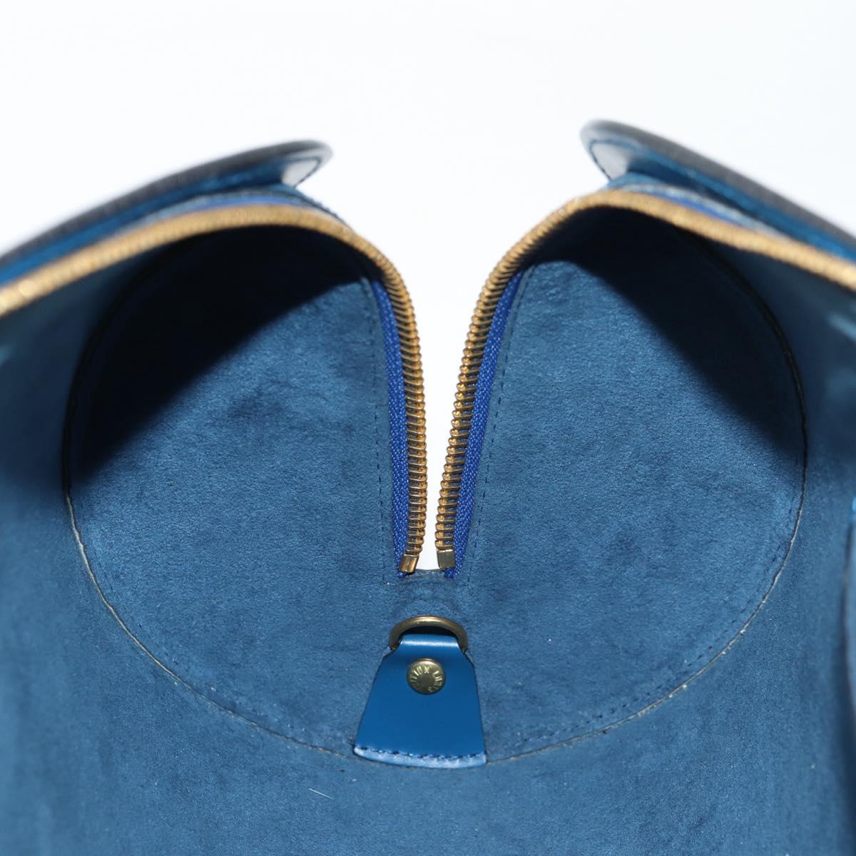 Louis Vuitton Soufflot, Blue, Leather, handbag
