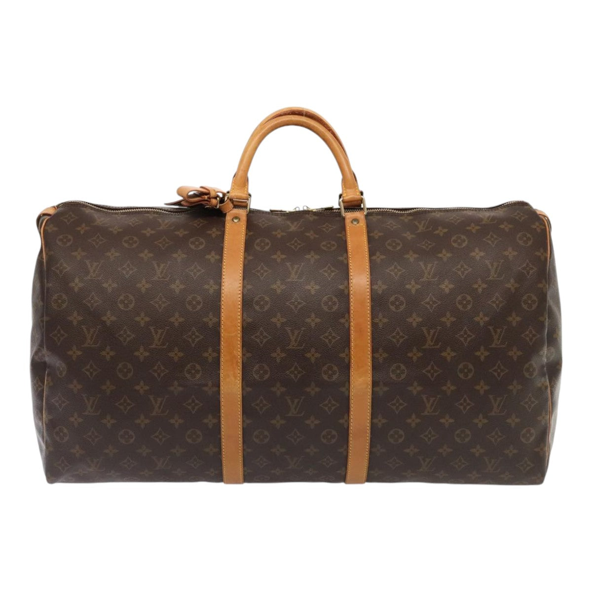 Louis Vuitton Keepall 60, Brown, Canvas, travel