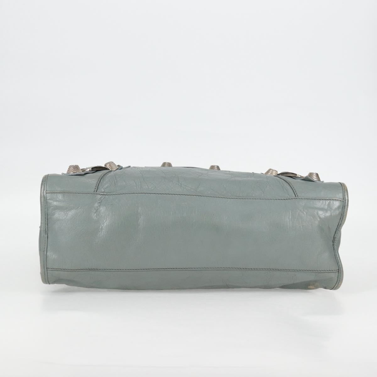 Balenciaga City, GRAY, Leather, handbag