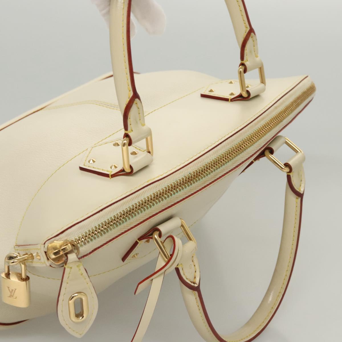 Louis Vuitton Lockit, White, Leather, handbag