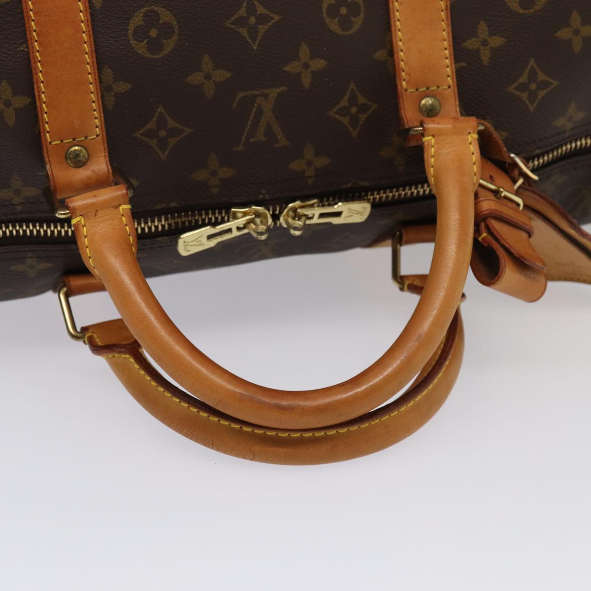 Louis Vuitton Keepall 60, Brown, Canvas, travel