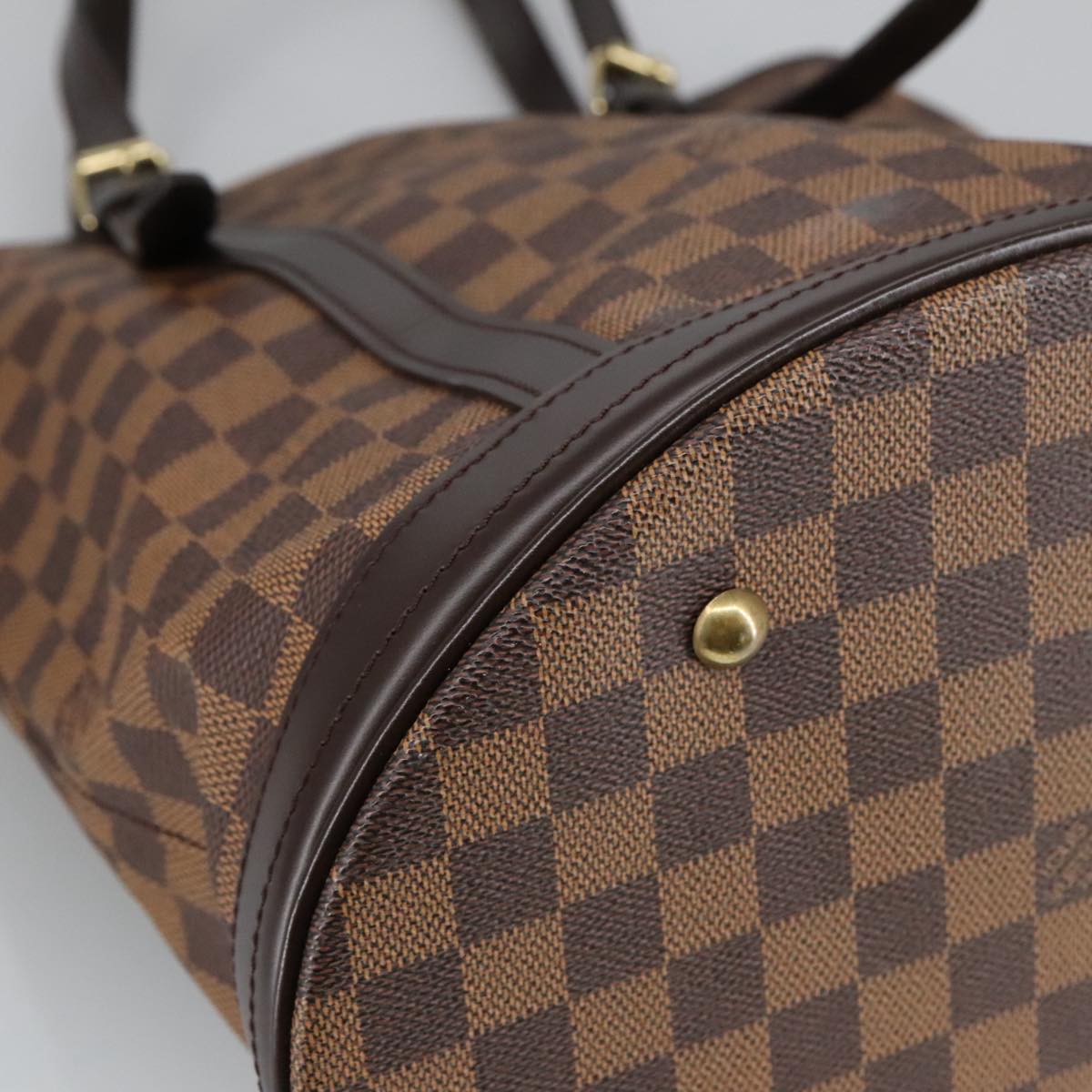 Louis Vuitton Bucket GM, Brown, Canvas, shoulder