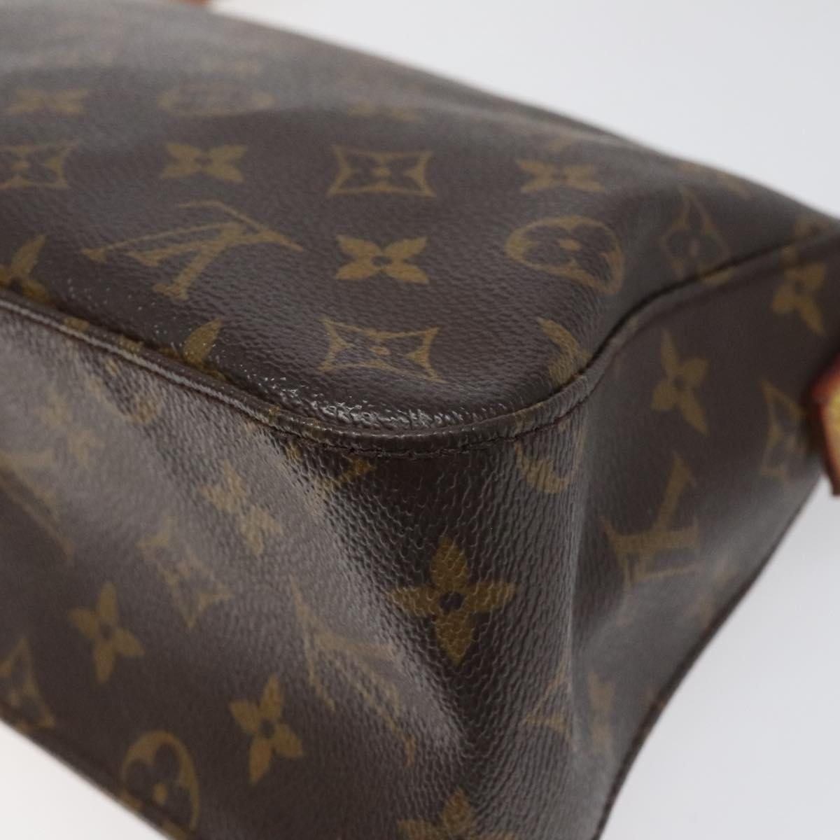 Louis Vuitton Mini looping, Brown, Canvas, shoulder