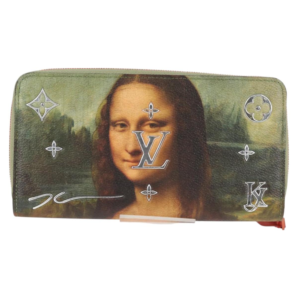 Louis Vuitton Portefeuille zippy, Green, Canvas, wallet