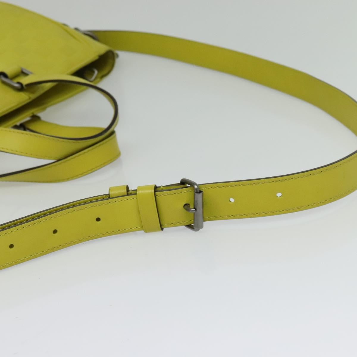 Louis Vuitton Tadao, Yellow, Leather, handbag
