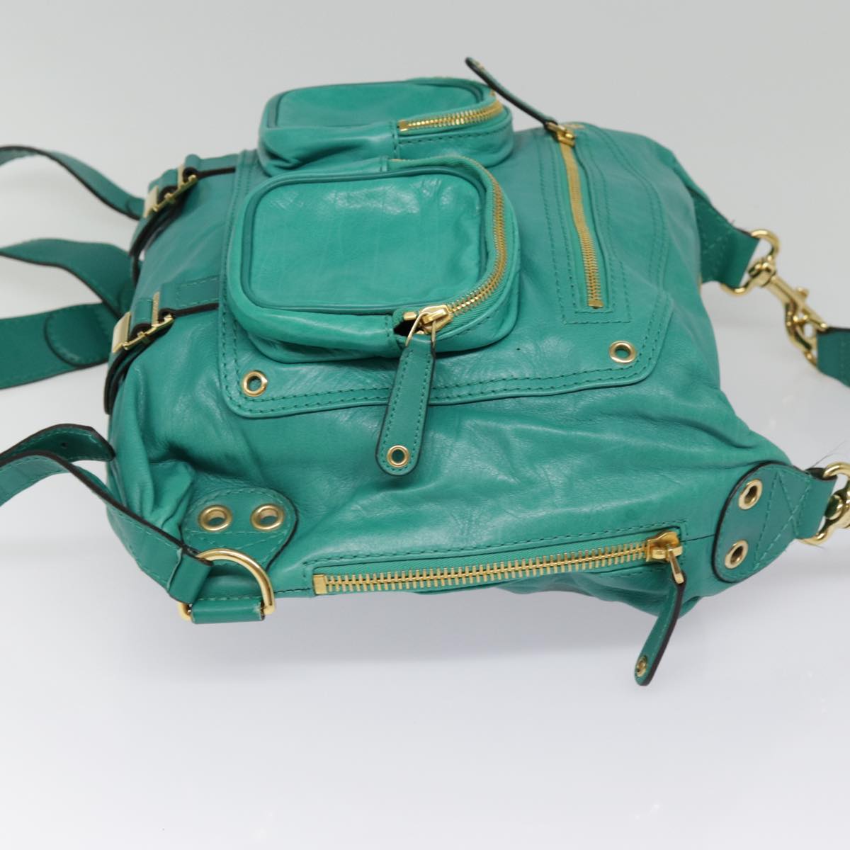 Gucci, Green, Leather, backpack
