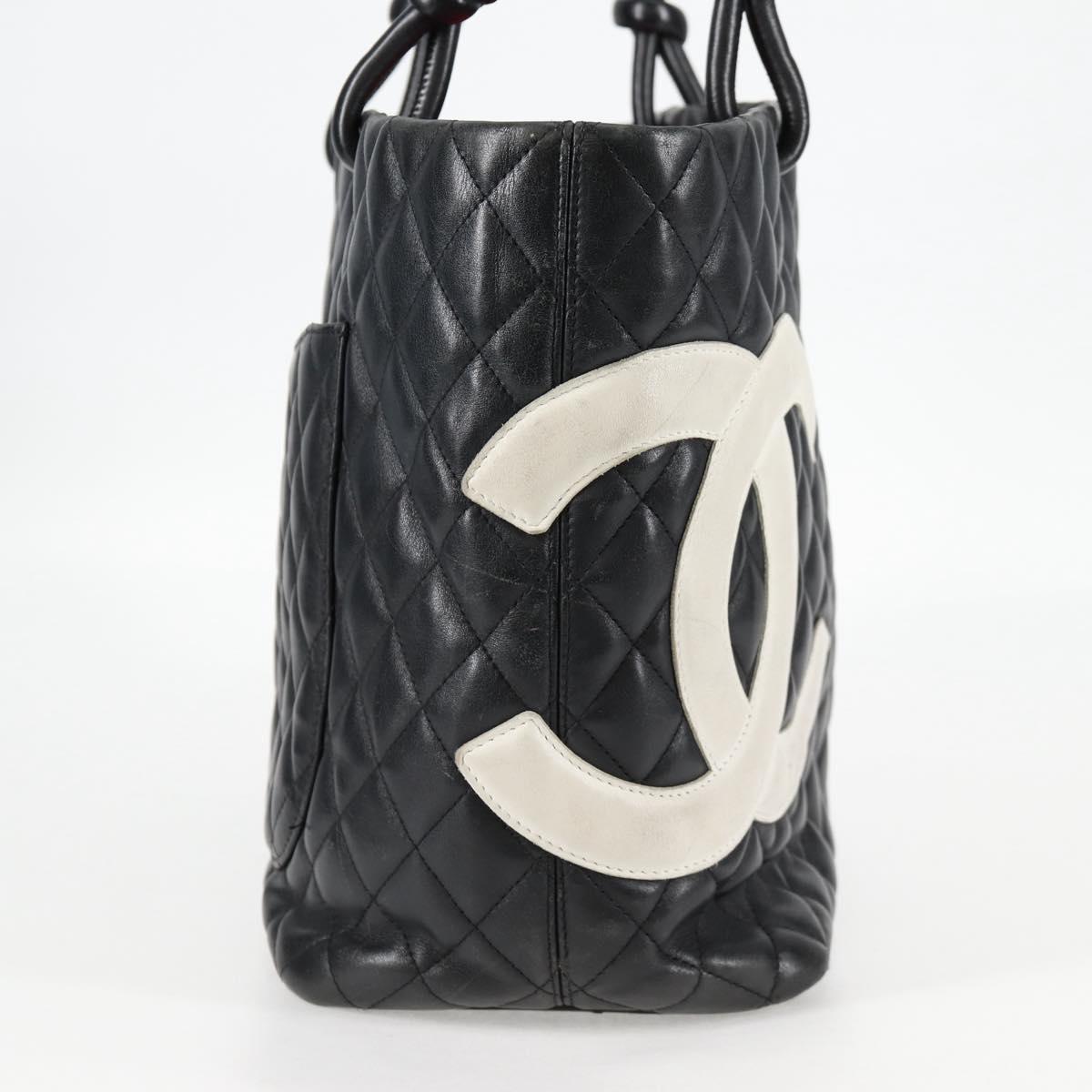 Chanel Cambon, Black, Leather, handbag