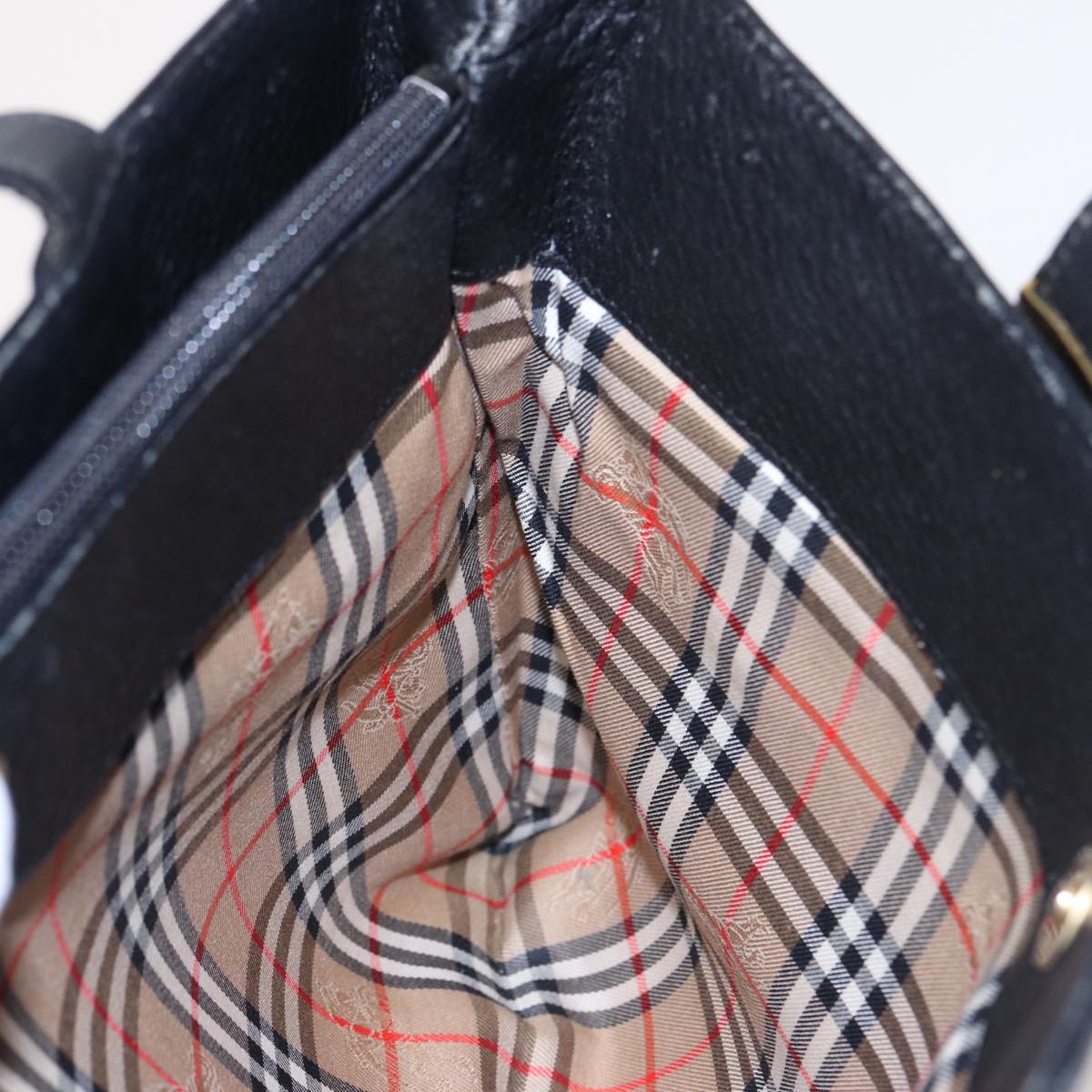 Burberry, Black, Leather, handbag