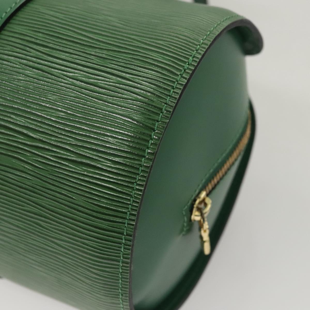 Louis Vuitton Soufflot, Green, Leather, handbag