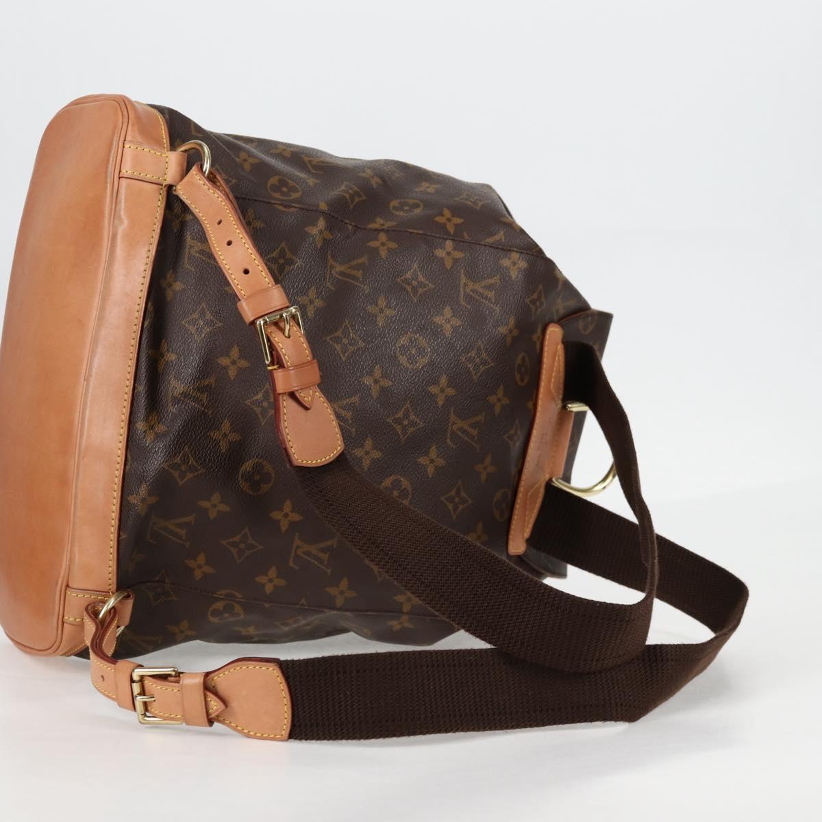 Louis Vuitton Montsouris GM, Brown, Canvas, backpack