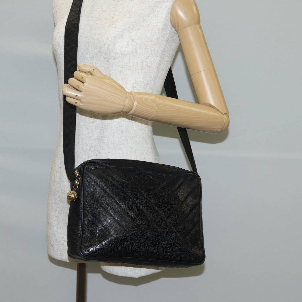Chanel Camera, Black, Leather, shoulder
