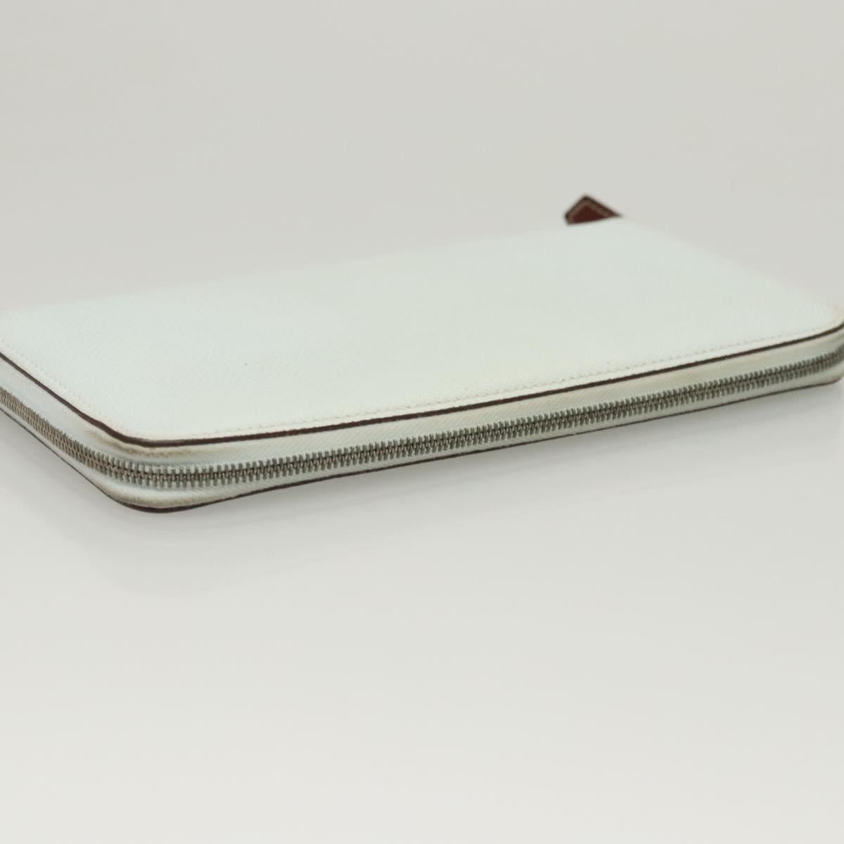 Hermès Silk'In, White, Leather, wallet