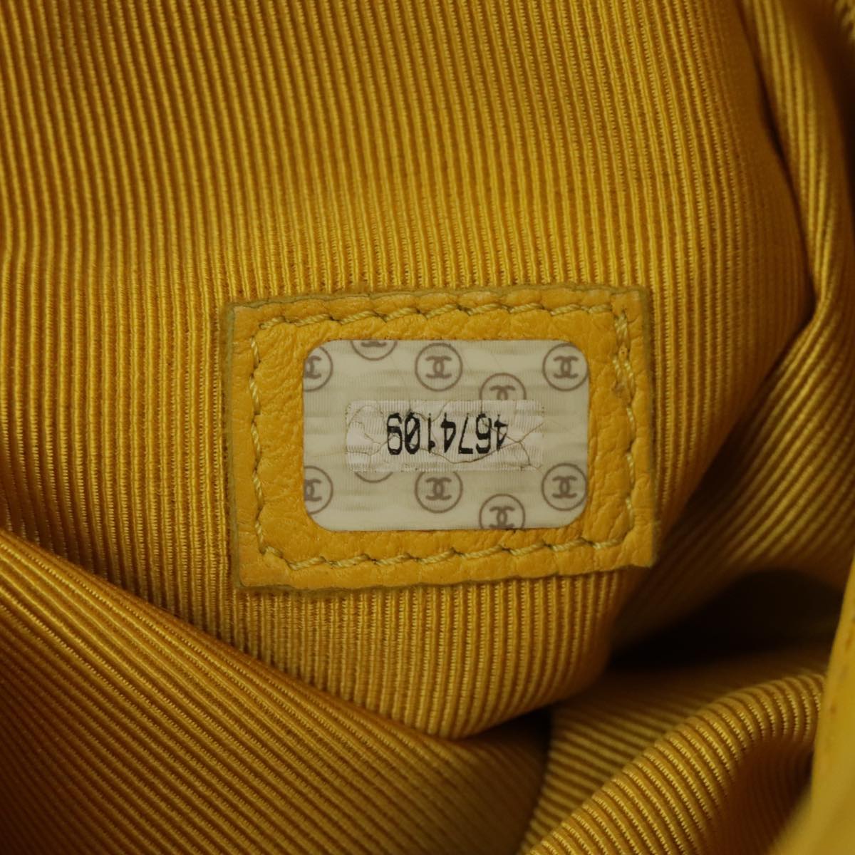Chanel Cabas, Yellow, Leather, handbag