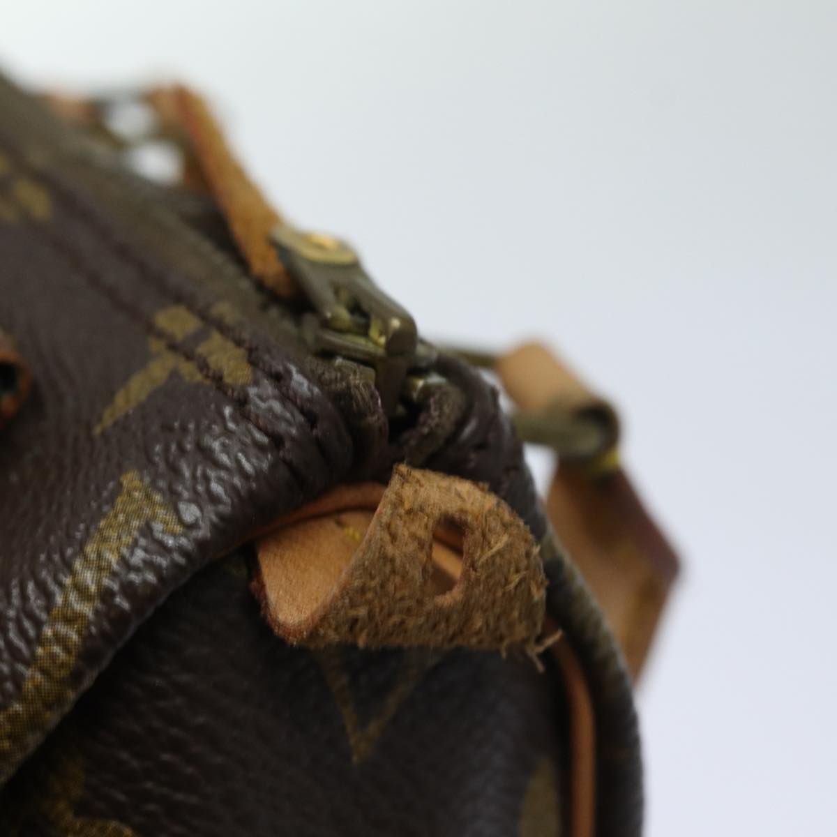 Louis Vuitton Nano Speedy, Brown, Canvas, handbag