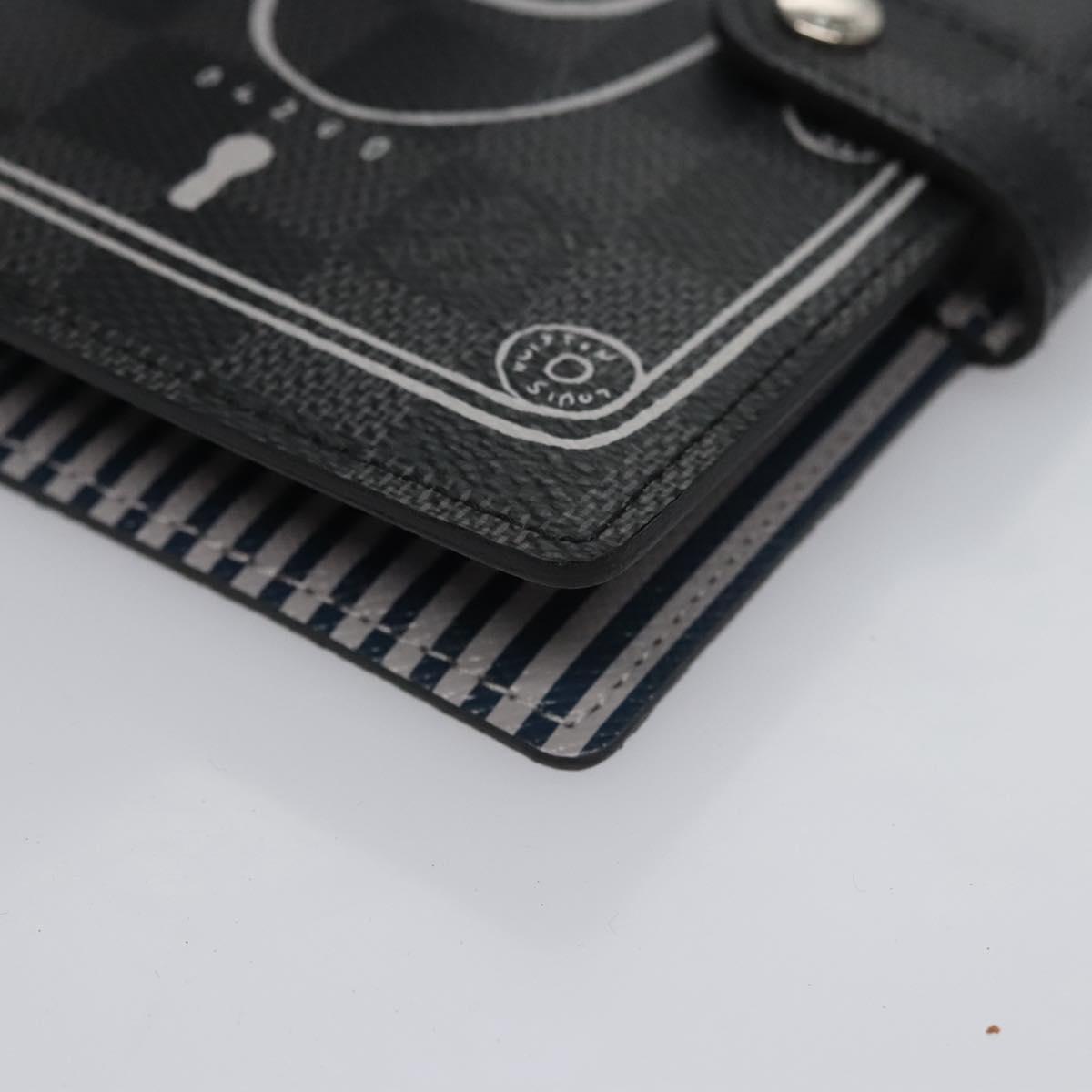 Louis Vuitton Agenda PM, Black, Canvas, wallet