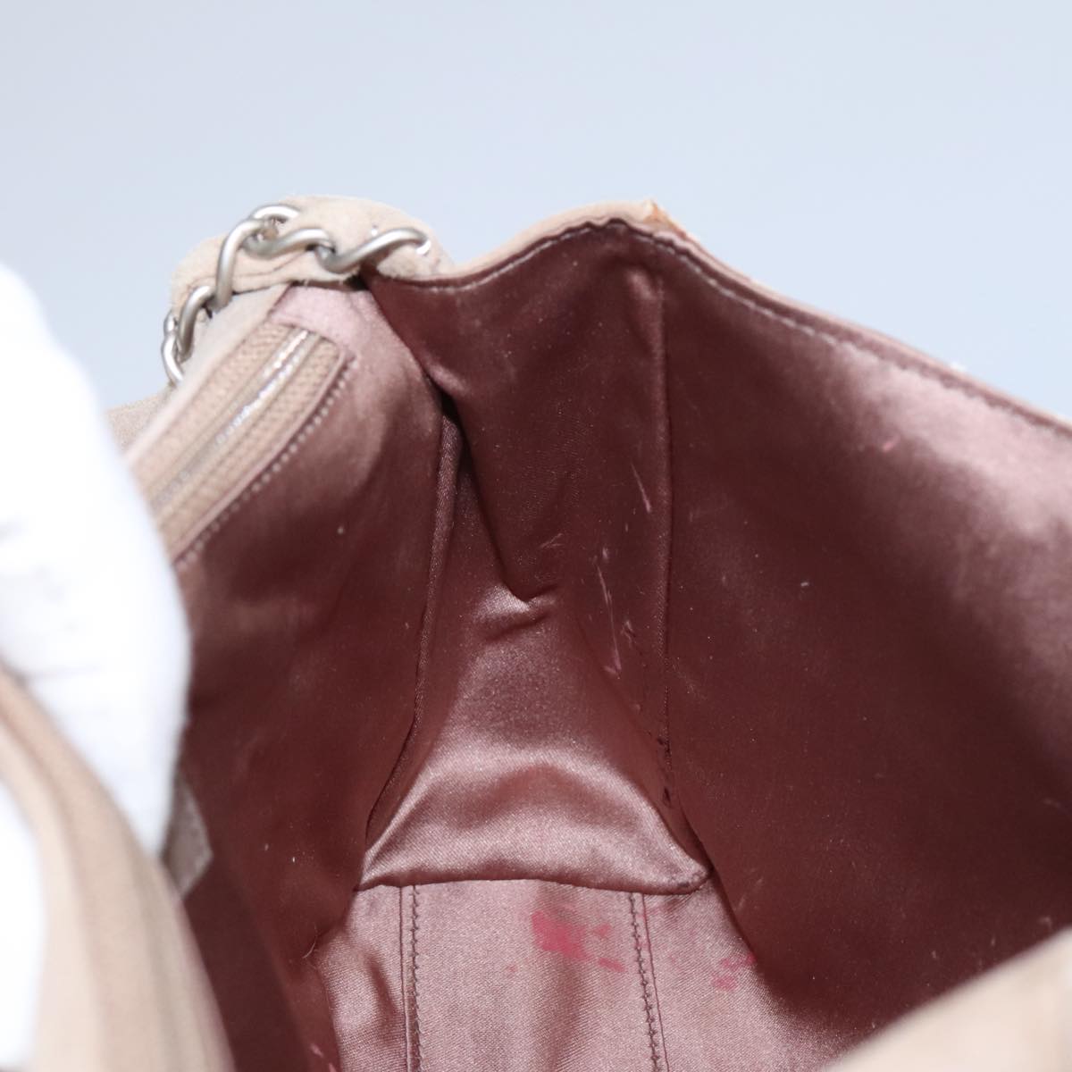"Chanel 2,55", Beige, Suede, shoulder