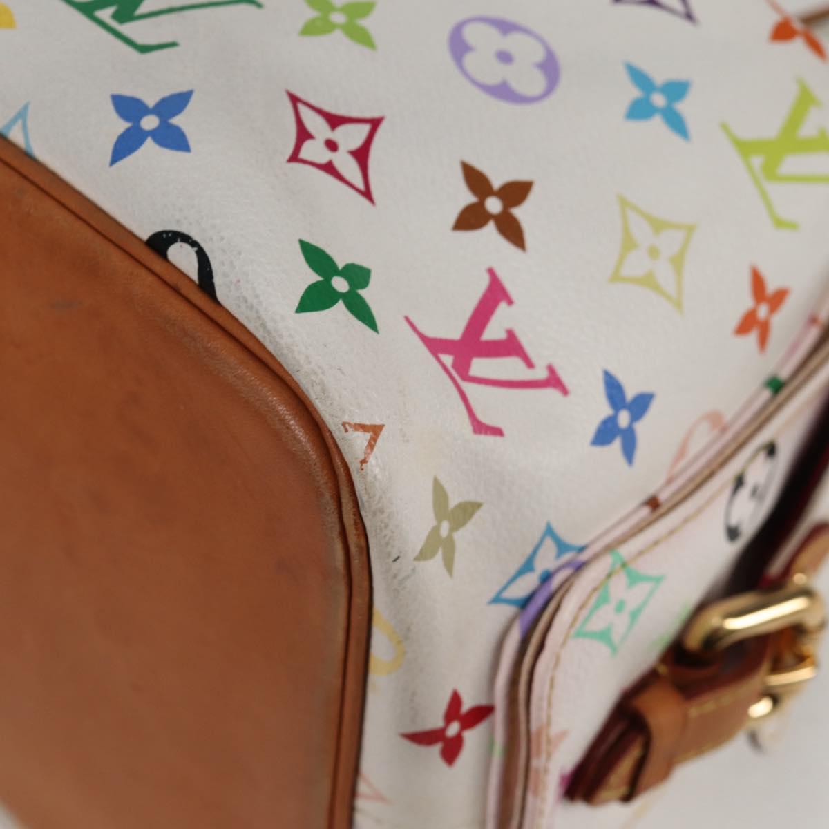 Louis Vuitton Petit Noé, White, Canvas, shoulder