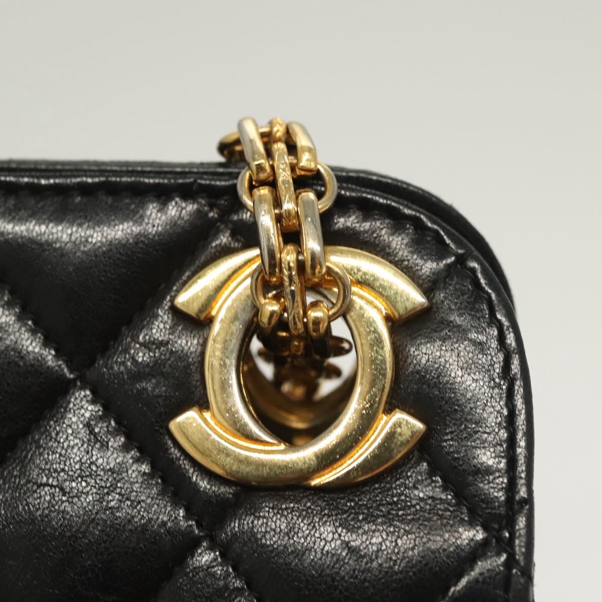 Chanel Vintage, Black, Leather, handbag