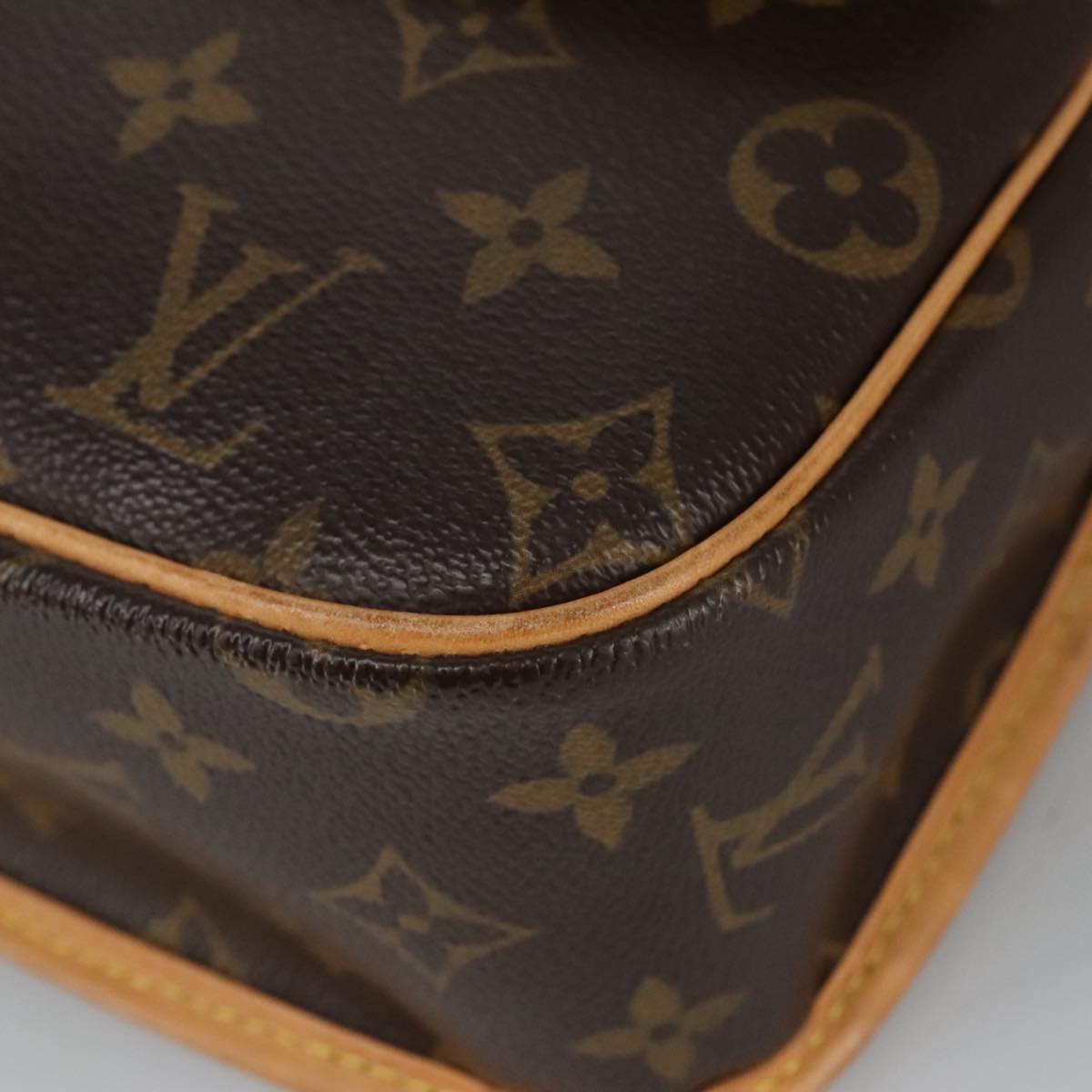 Louis Vuitton Sologne, Brown, Canvas, shoulder