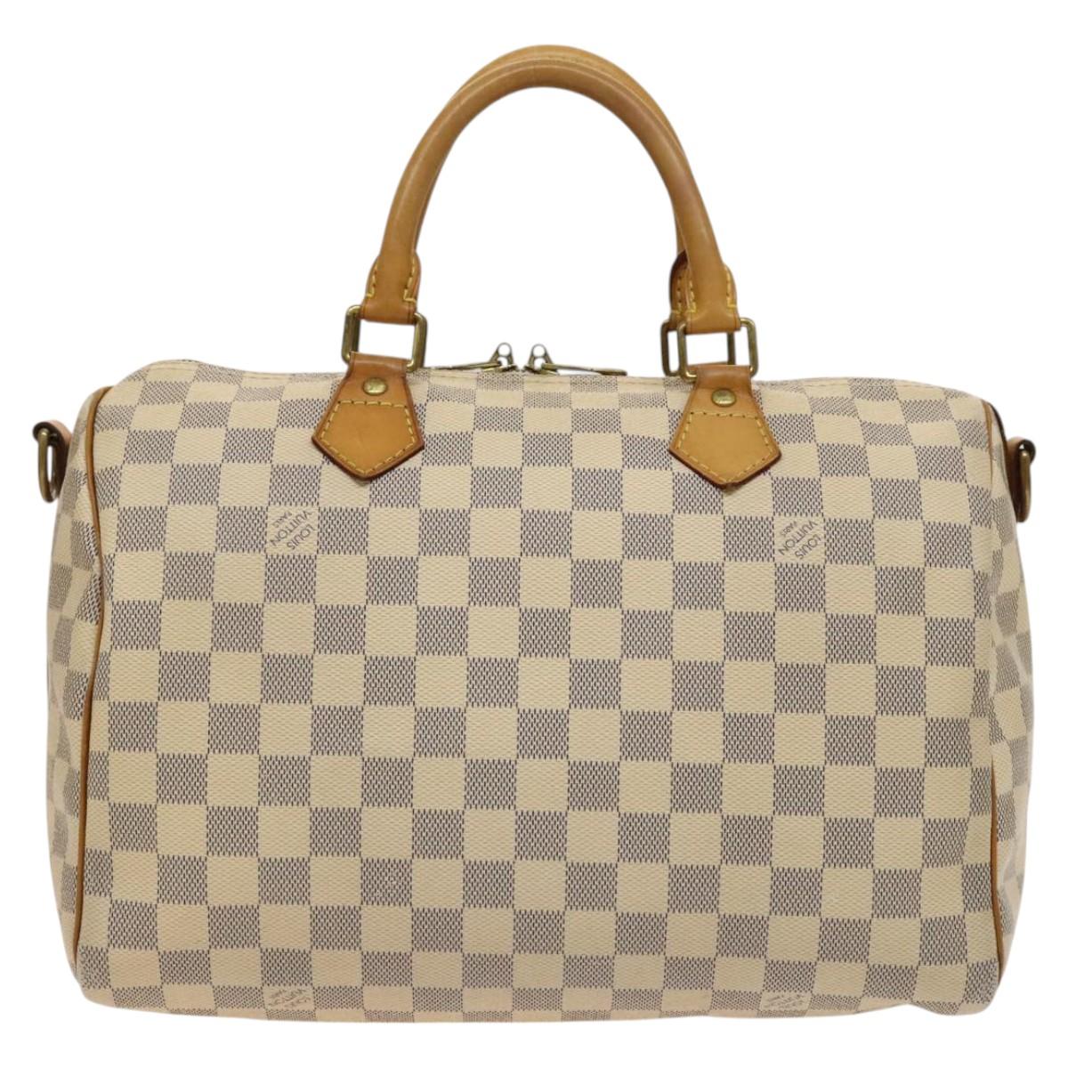 Louis Vuitton Speedy Bandoulière 30, White, Canvas, handbag