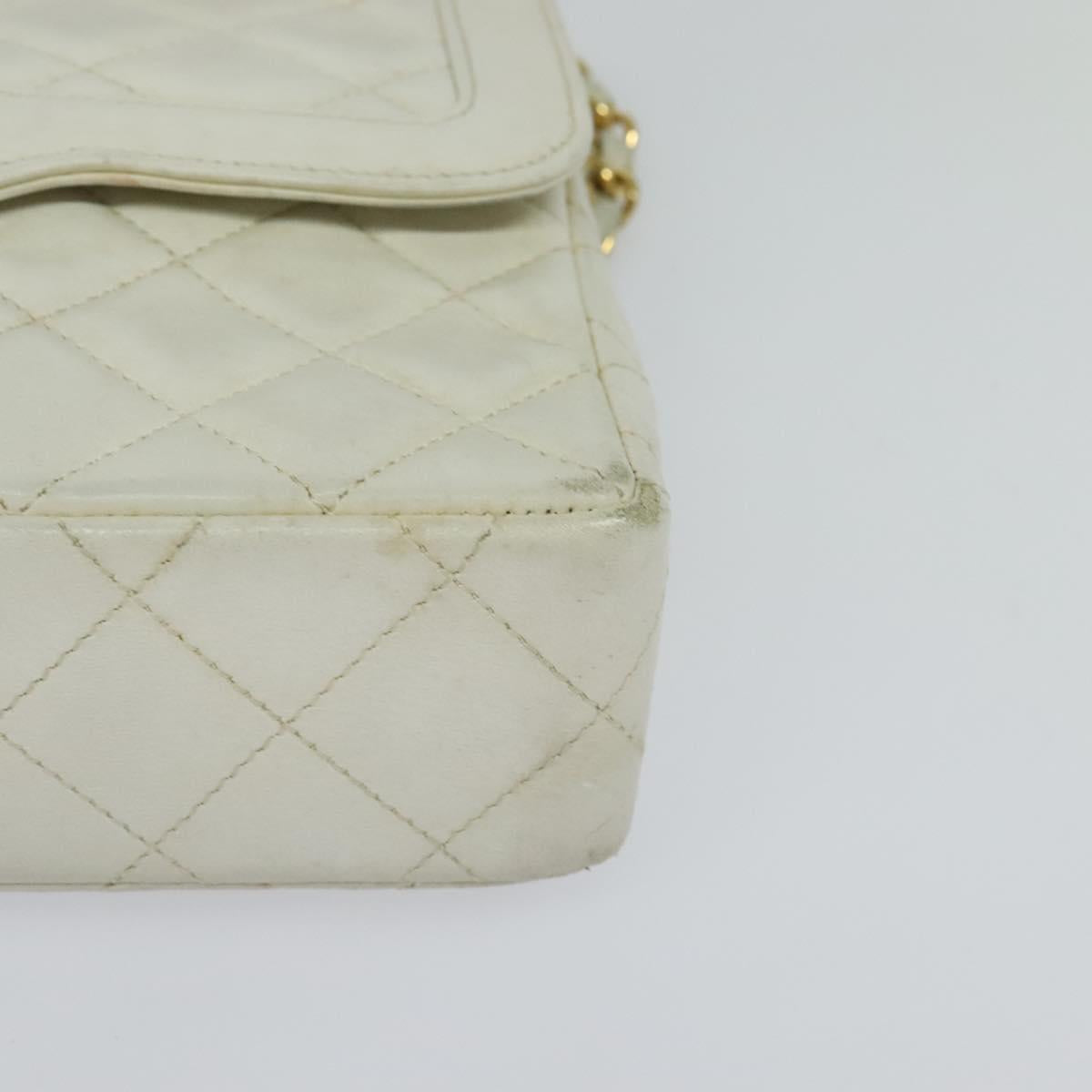 Chanel Double flap, White, Leather, handbag