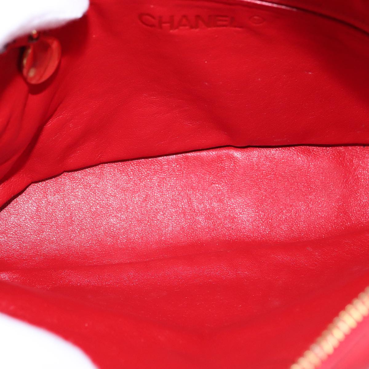 Chanel Camera, Red, Leather, shoulder