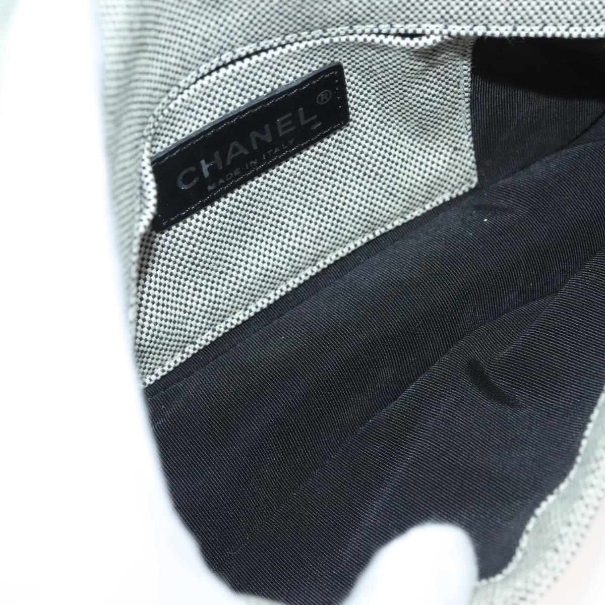 Chanel Camellia, Grey, Canvas, clutch