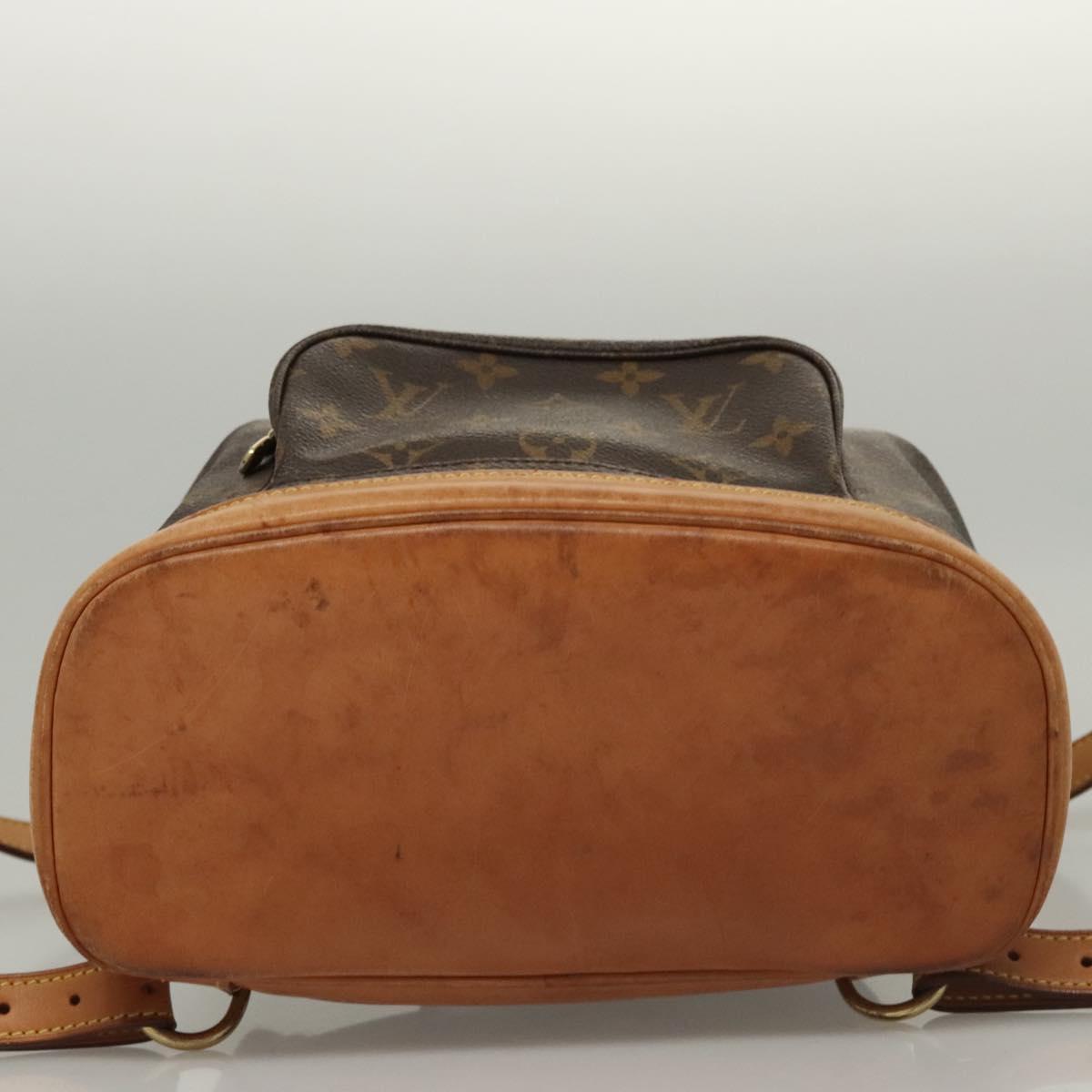 Louis Vuitton Montsouris MM, Brown, Canvas, backpack