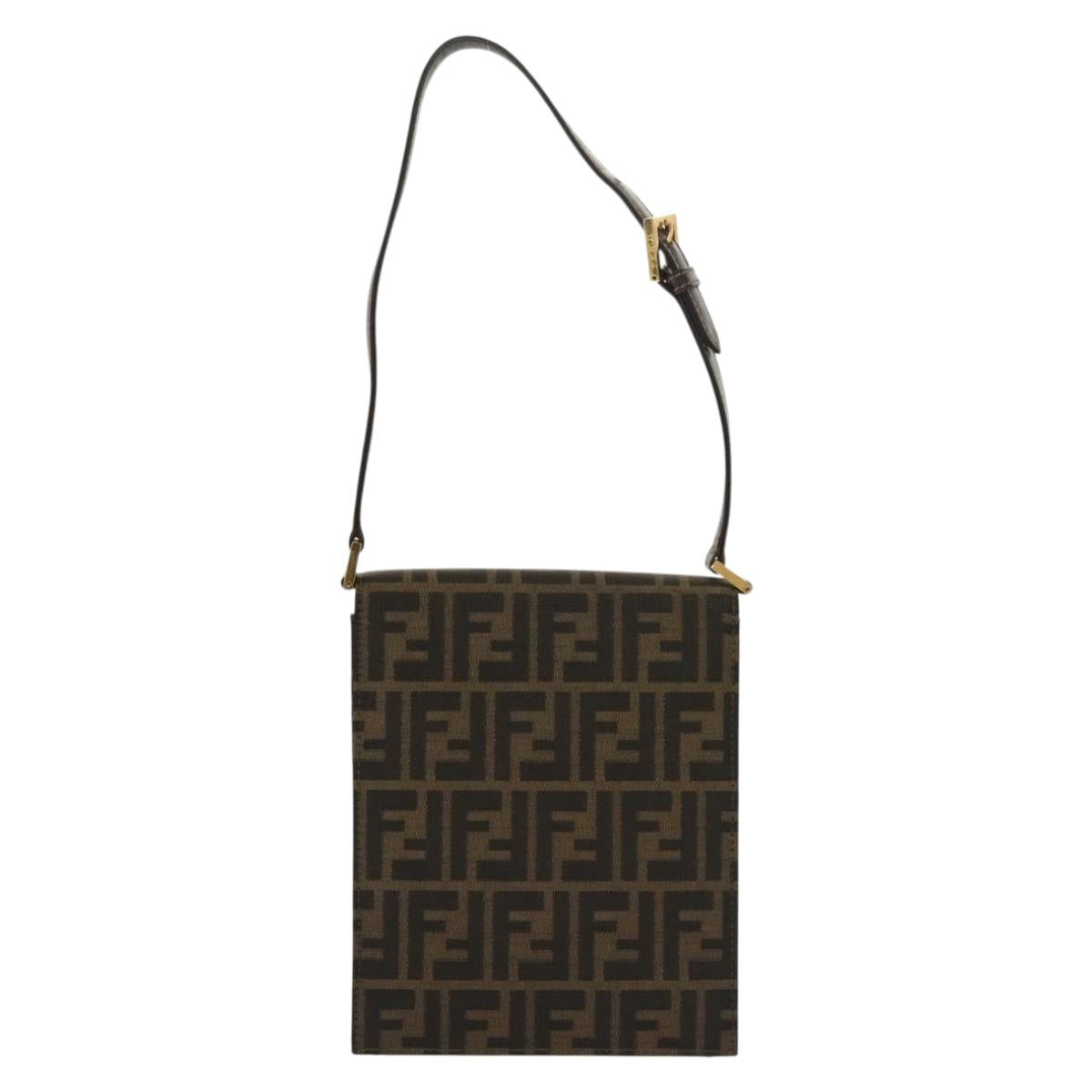 Fendi Zucca, "BEIGE, BROWN", Canvas, shoulder