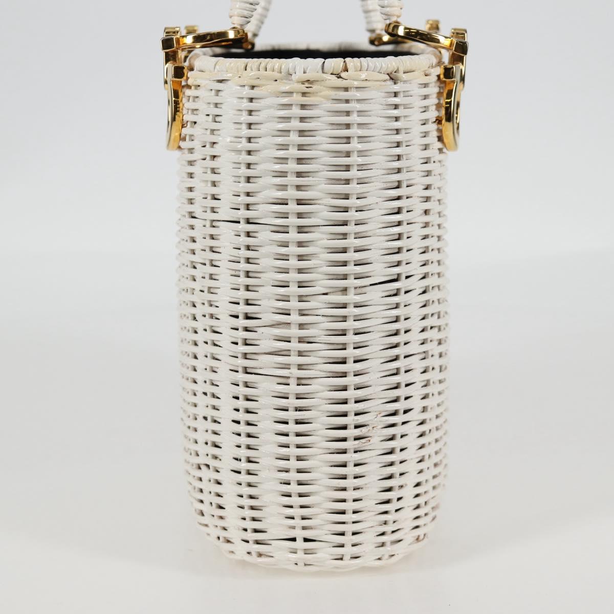 Salvatore Ferragamo Gancini, White, Leather, handbag