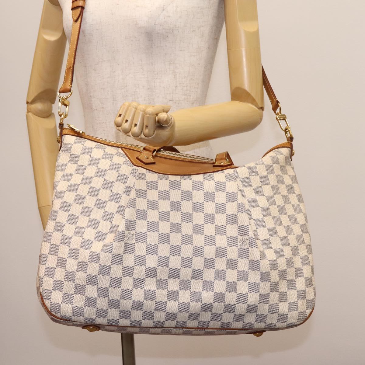 Louis Vuitton Siracusa, Grey, Canvas, shoulder