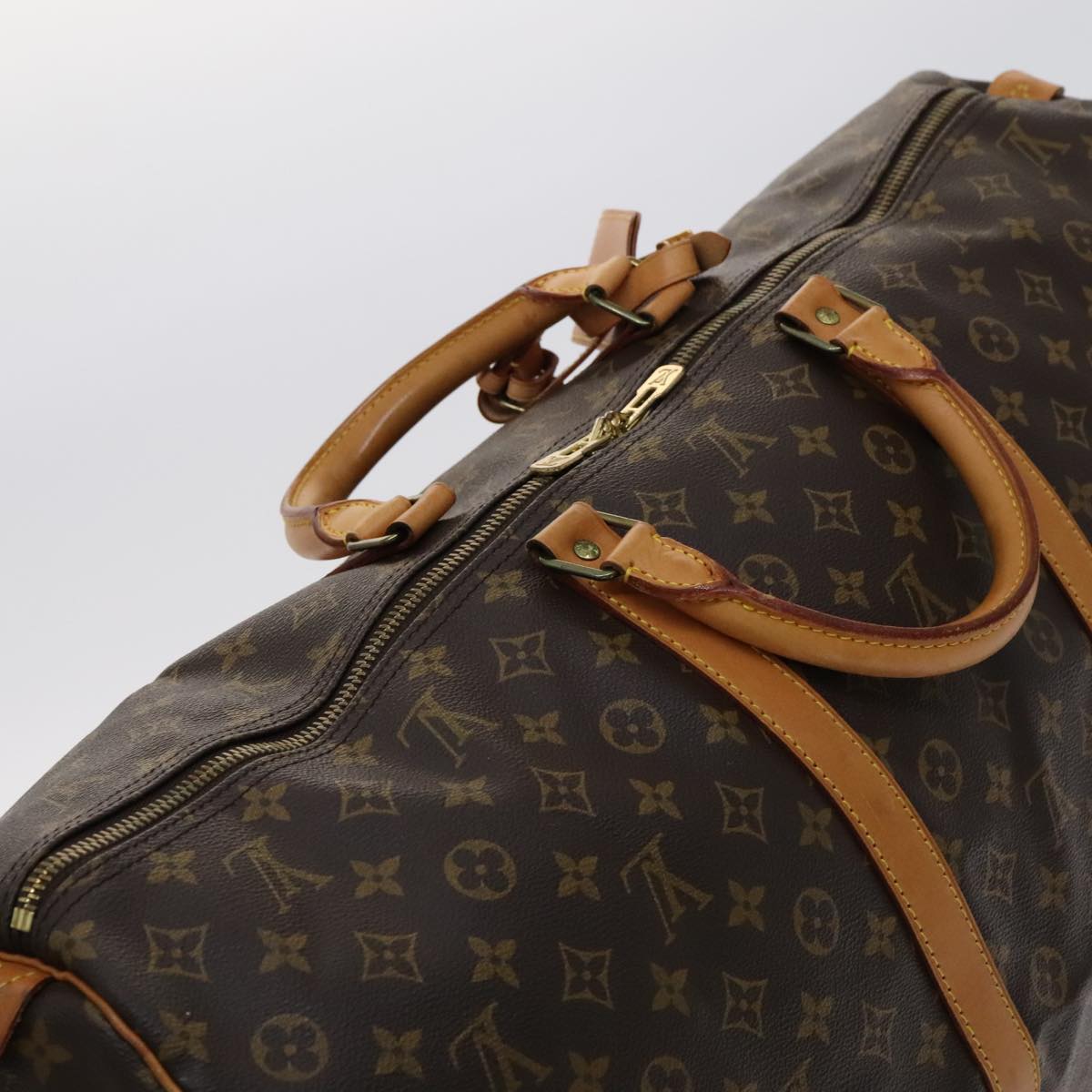 Louis Vuitton Keepall 60, Brown, Canvas, travel