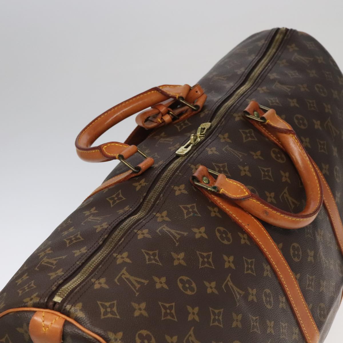 Louis Vuitton Keepall 60, Brown, Canvas, travel