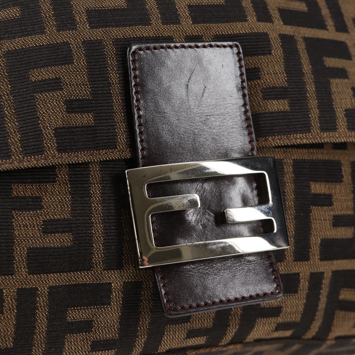 Fendi Mamma Baguette, Black, Canvas, shoulder