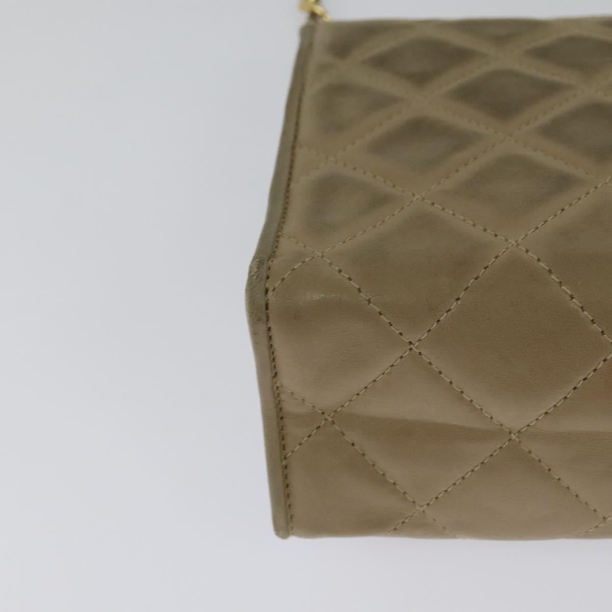 Chanel Single flap, Beige, Leather, shoulder