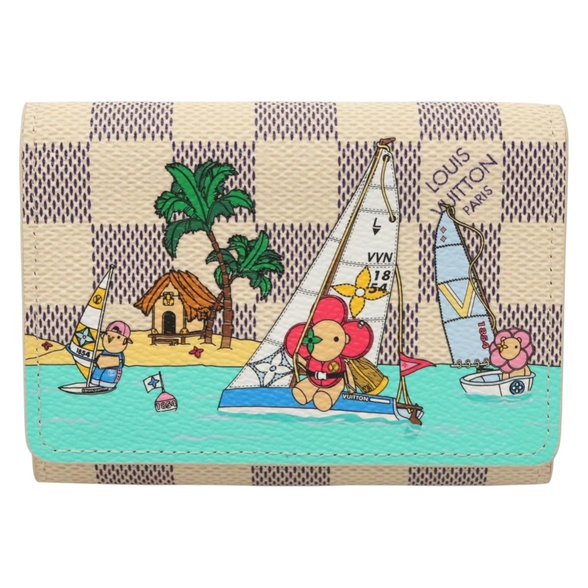 Louis Vuitton Rosalie, White, Canvas, wallet