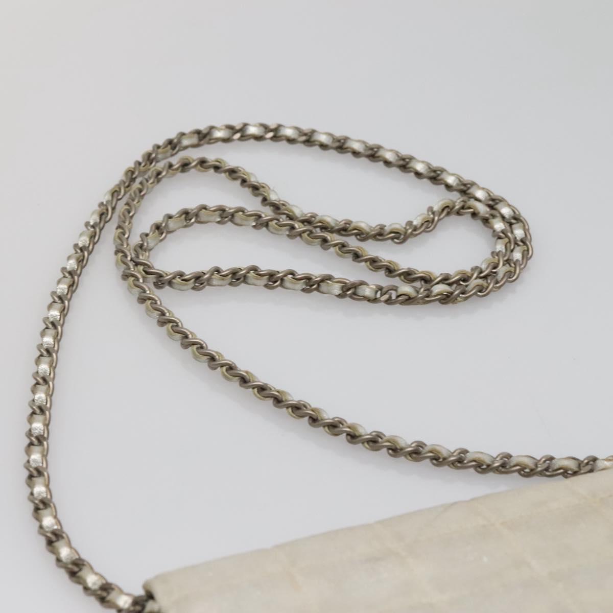 Chanel, Silver, NYLON, clutch