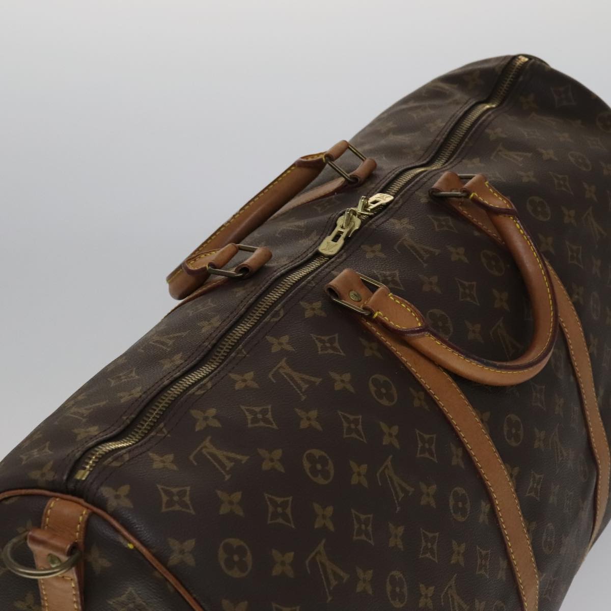 Louis Vuitton Keepall Bandoulière 60, Brown, Canvas, travel